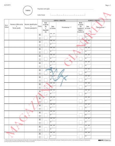 REGISTRO CARICO - SCARICO STUPEFACENTI E SOSTANZE PSICOTROPE, 50 PAGINE NUMERATE E2899